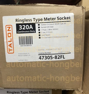 47305-82FL Siemens 320 / 400 Amp Meg Rated Meter Socket fast shipping #MS - Image 1 of 4