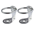 2X Ring Cup Drink Holder for Boat Car Truck RV Marine Stainless Steel w/Screws
