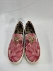 Roberto Cavalli girls pink Kyoto floral slip-on Leather shoes Size 2 (EU 32)