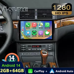9"64GB Android 14 Autoradio Für BMW 3er E46 1998-2006 Apple Carplay DSP GPS Navi - Bild 1 von 14