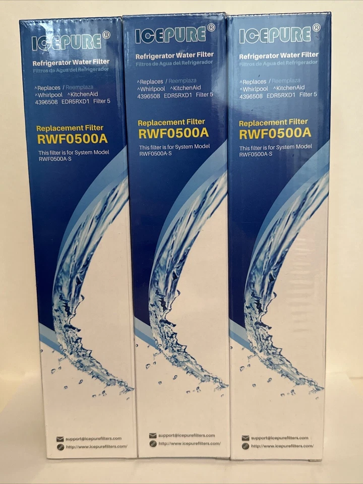 Golden Ice Pure RWF0500A Refrigerator Water Replacement Filters PACK OF 3 NEW - Image 1 of 1