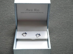 Ava Ro Ohrstecker Sterling Silber silver Swarovski Kristall Würfel uni eck boxed - Picture 1 of 3