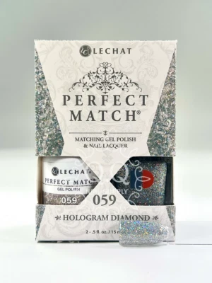 LeChat Perfect Match UV Gel+Polish - PMS59 Hologram Diamond Holiday Color NIB