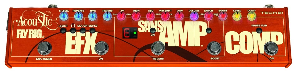 Used Tech 21 Acoustic Fly Rig Sansamp Guitar Effects Pedal Flyrig - Image 1 of 1