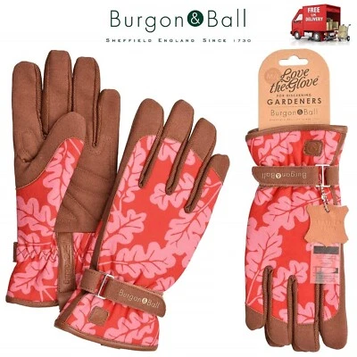 Burgon & Ball Дубовый лист мака дамские перчатки для садоводов подушка ладонь любовь перчатка - Изображение 1 из 4