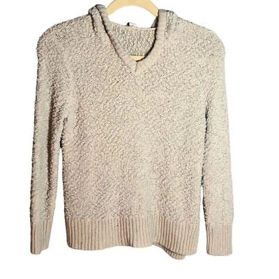 Suéter con Capucha de Manga Larga Tejido Green Tea Boucle Talla Pequeña Foto 1 de 4