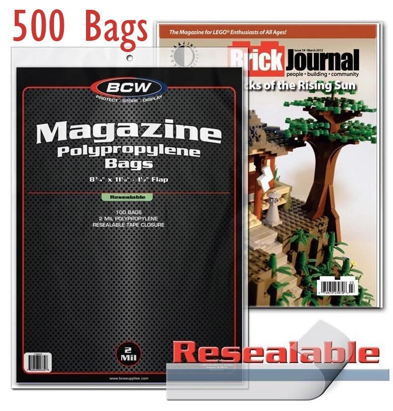 BCW 1-MAG-R Resealable Magazine Bag - 100 Pack