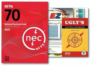 2023 NEC Code Book Paperback NFPA70 + 2023 Ugly's Electrical Reference Spiral.. - Picture 1 of 12