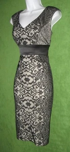 Sangria schwarz Stretch Spitze Satin Empire Etui Social Cocktailkleid 4 $ 99 VERSCHIEDENES - Bild 1 von 7