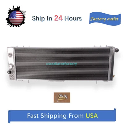 3Rows All Aluminum Radiator For Jeep 1987-1990 Comanche/Wagoneer 4.0L AT/MT - Image 1 of 4