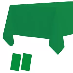2 Pack Plastic Tablecloths Disposable Plastic Table Covers Table Cloths For Bbq - Picture 1 of 1