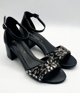Patrizia By Spring Step Block Heel Faux Jeweled Sandals Womens Sz 5.5, EU 36 - Picture 1 of 7