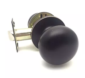 Passage Oil Rubbed Bronze Door Knob Lever Handle Non Locking Hallway Closet - Picture 1 of 2