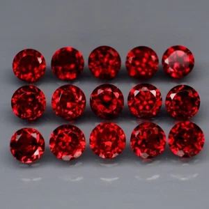 Lot de 11 grenats en rond facettés de 7.64Cts - Imagen 1 de 3