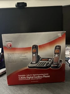 Radio Shack 5.8GHz Digital Cordless Phone Caller ID Answering System Expandable - Zdjęcie 1 z 3