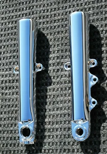 Harley Davidson Softail Deluxe 2018-2020 Chrome Lower Slider Fork Legs Exchange - Picture 1 of 12