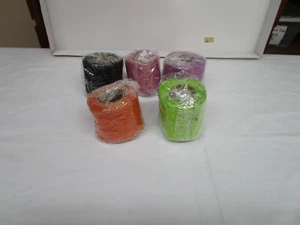 Confezione 5 Nastro Rete Bordo Filo Glitter Artigianato Fai da Te 2 Pollici x 25 Piedi - Foto 1 di 9