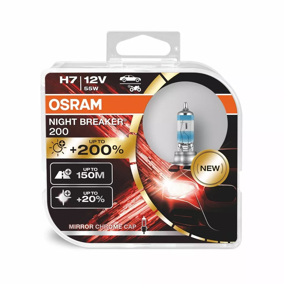Osram H7 Night Breaker 200 3550K 55W Halogen-Scheinwerferlampe