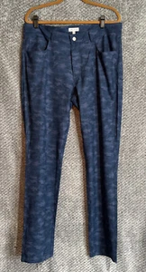 Peter Millar Crown Sport Performance Stretch Navy Blue Camo 5 Pocket Pants 36/34 - Picture 1 of 8