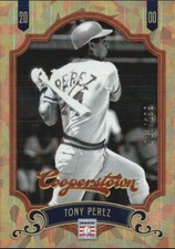 2012 Panini Cooperstown Crystal Collection Reds Baseball Card #89 Tony Perez/299