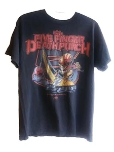 VTG Five Finger Death Punch T-Shirt Mens Size Medium Graphic Black Alstyle Tag - Picture 1 of 6