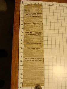 Vintage ORIGINAL Broadside: Dec 26, 1848 BURTON'S THEATRE, Printer's Apprentice - Picture 1 of 5