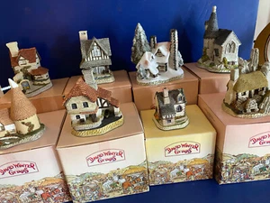 David Winter Cottages Lot Of 8 The Chapel-Snow Cottge-St Annes Well - Picture 1 of 13