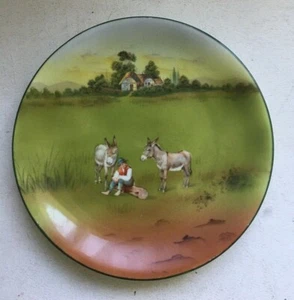 Vintage Royal Bayreuth Bavaria Junge mit Esel 9" Teller - Bild 1 von 3