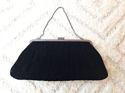 MARY KAY Terciopelo Bolso sin asas Bolso Cartera Cadena Correa Vacaciones Fiesta Formal Dinero antiguo Foto 1 de 4