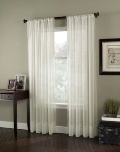 Tentainworks Soho Voile Pannello Tenda Trasparente 59" x 120" Colore Ostrica (1 Pannello) - Foto 1 di 2