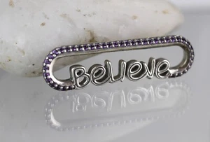 Pandora ME Styling Wort-Link Believe Charm 925 Sterling Silber 790767C01 F3-Bel - Bild 1 von 9