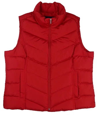 NEW! Lands’ End Petite Women’s Winter 600 Down Puffer Vest Red Sz XL / P 18 - Image 1 of 4