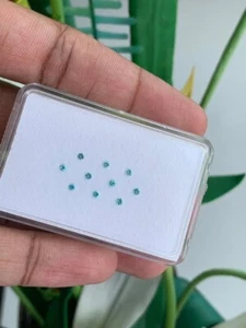 Round Diamond Cut Brazil Neon Paraiba Tourmaline – 1.8mm 10pcs - Picture 1 of 1