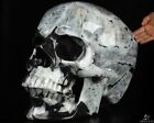 52 lb Titan Flash 13,2 pouces Labradorite crâne en cristal sculpté à la main, cristal de guérison