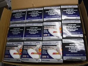 lot of 12 Bulbs Satco S4120 20 Watt MR16 Halogen GX5.3 Base 12 Volt Frosted FL