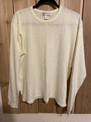 Suéter Esquinero Informal Amarillo Claro Manga Larga Talla XL NUEVO SIN ETIQUETAS Foto 1 de 3