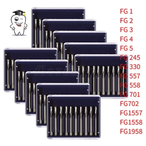 Fresas dentales de carburo de tungsteno de diamante de alta velocidad FG para corte de metal 10 un. - Imagen 1 de 142