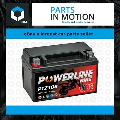 PTZ10S Powerline AGM Motorcycle Battery 12V Replaces YTZ10-BS - Image 1 of 4