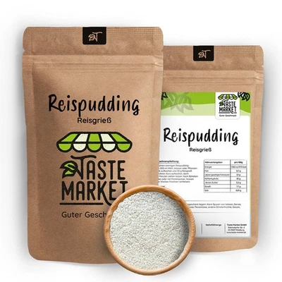 TASTE MARKET 15 kg Instant Reispudding Rice Pudding Reisgrieß neutral ohne Zucker & Zusätze