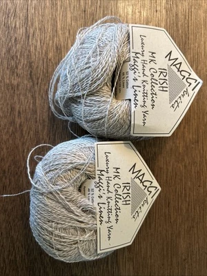 Lot Of 2 Maggi Knits Irish MK Collection Cotton /Linen 52/48 Yarn 125 Yards 50g - Image 1 of 3
