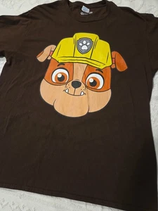 Men's Nickelodeon Paw Patrol T Shirt DARK BROWN Short Sleeves Size XL - Picture 1 of 7