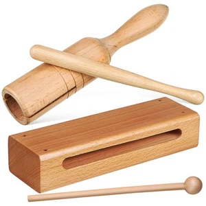 2 Sets Percussion Instrument Rhythmus Sticks für Kinder Musikinstrumente - Bild 1 von 11