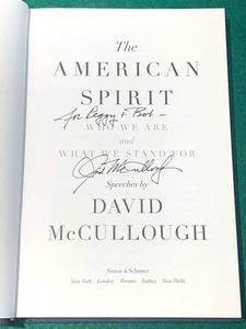 American Spirit David McCullough SIGNED 1st Ed 4th Print HC 2017 History NO DJ - Imagen 1 de 13