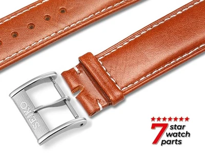 Para Reloj SEIKO MARRÓN BLANCO Correa Cuero Correa Hebilla Pasadores 20-21mm Foto 1 de 4