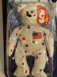 Glory The Bear 1997 McDonalds Ty Beanie Baby SELTEN NICHT MEHR ERHÄLTLICH mit Etikettfehler  - Bild 1 von 3