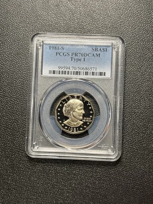 Susan B Anthony 1981-S Dollar Type 1 PR70DCAM PCGS Proof 70 - Image 1 of 2