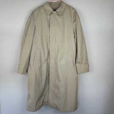 Gabardina de Colección London Fog Maincoats por Greenwood Faur Forrada de Piel Para Hombres 44 Ex Larga Foto 1 de 4