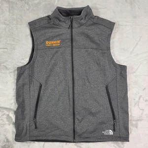 Chaleco The North Face Para Hombres XL Gris Brezo Suave Shell Cremallera Completa Dunkin Bordado - Imagen 1 de 9
