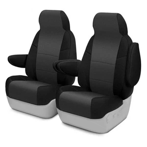 For Chevy Malibu 06 Seat Cover CR-Grade Neoprene 1st Row Black & Charcoal Custom - Picture 1 of 12