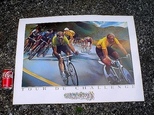 IMPRESIÓN DE PÓSTER GRANDE TOUR DE CHALLENGE VINTAGE AÑOS 80~~BIKE RACING 32"" X 24"" - Imagen 1 de 4